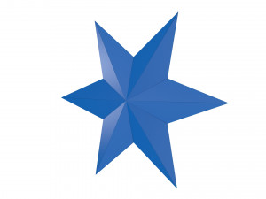 6 point star 3D Model