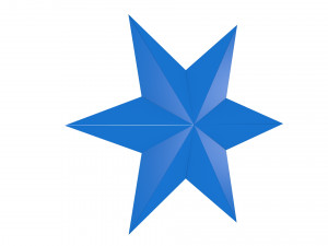 6 point star 3D Model