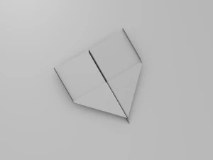 avion en papier - planeur Modèle 3D