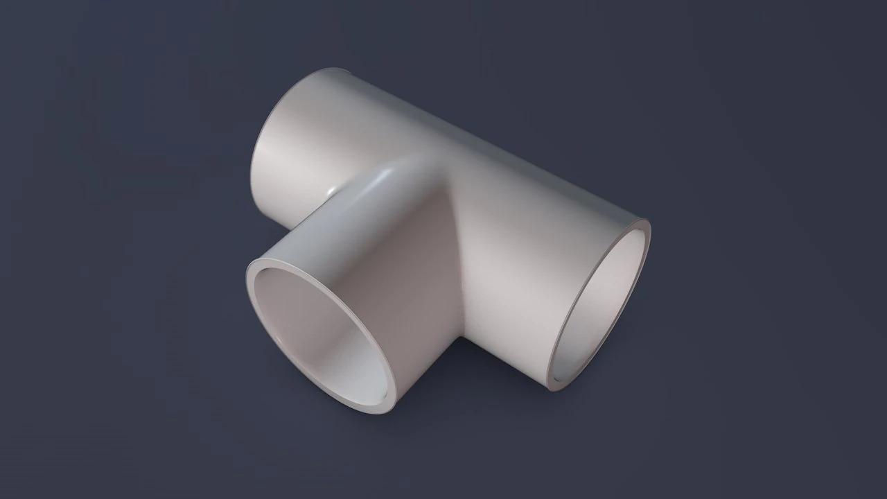 t-pipe connector 3D Model .c4d .max .obj .3ds .fbx .stl .blend 