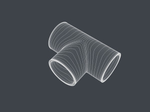 t-pipe connector 3D Model