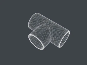 t-pipe connector 3D Model