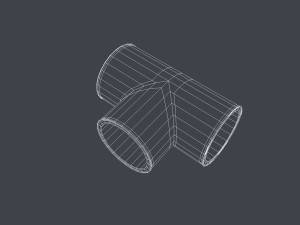 t-pipe connector 3D Model