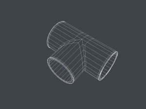 t-pipe connector 3D Model