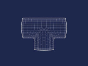 t-pipe connector 3D Model