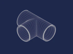 t-pipe connector 3D Model