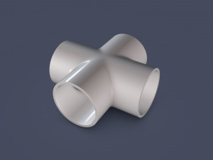 4 way pipe connector 3Dモデル
