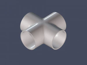 4 way pipe connector 3D Model