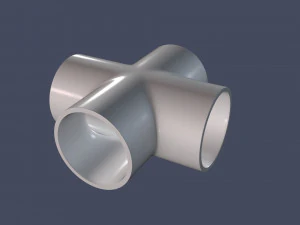 4 way pipe connector 3D Model