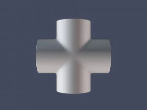 4 way pipe connector 3D Model
