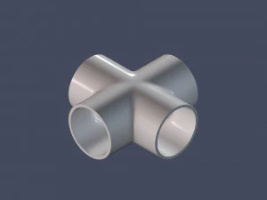 4 way pipe connector 3D Model
