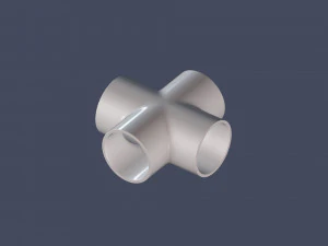 4 way pipe connector 3D Model