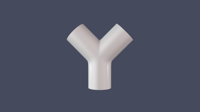 45 degree - pipe connector 3D Model .c4d .max .obj .3ds .fbx .stl .blend 