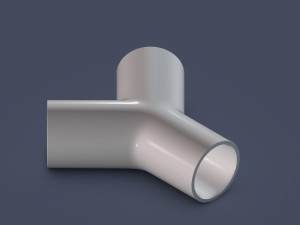 45 degree - pipe connector 3D Model