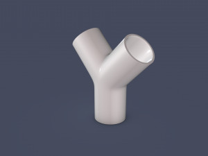 45 degree - pipe connector 3D Model