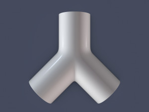 45 degree - pipe connector 3D Model