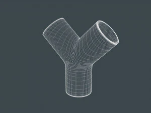 45 degree - pipe connector 3D Model