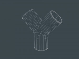 45 degree - pipe connector 3D Model