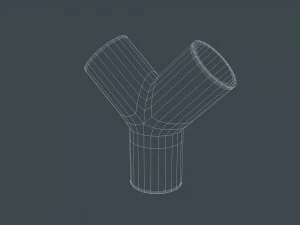 45 degree - pipe connector 3D Model