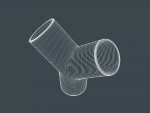 45 degree - pipe connector 3D Model