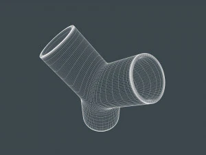 45 degree - pipe connector 3D Model