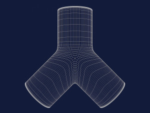 45 degree - pipe connector 3D Model
