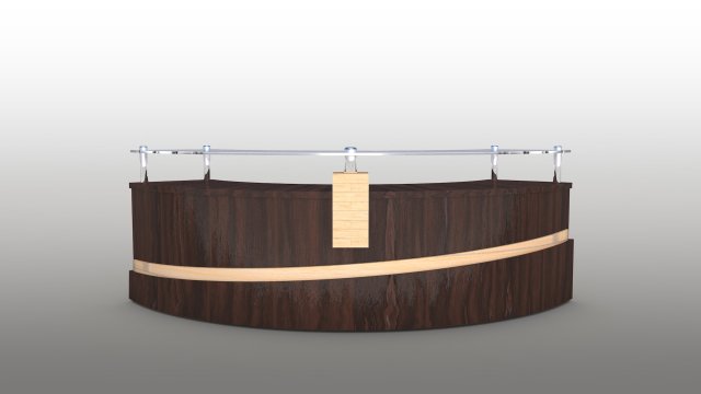 reception table 3D Model .c4d .max .obj .3ds .fbx .stl .blend 