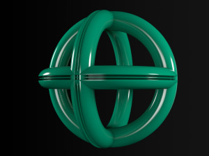 abstract spherical rings 3D Model