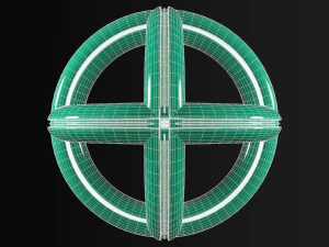 abstract spherical rings 3D Model