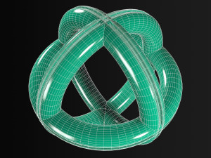 abstract spherical rings 3D Model