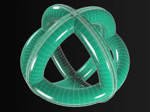 abstract spherical rings 3D Model