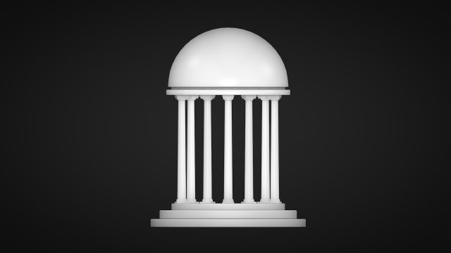 rotunda - dome 3D 모델 .c4d .max .obj .3ds .fbx .stl .blend 