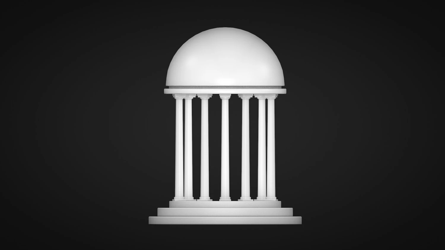 rotunda - dome 3D Model .c4d .max .obj .3ds .fbx .stl .blend 
