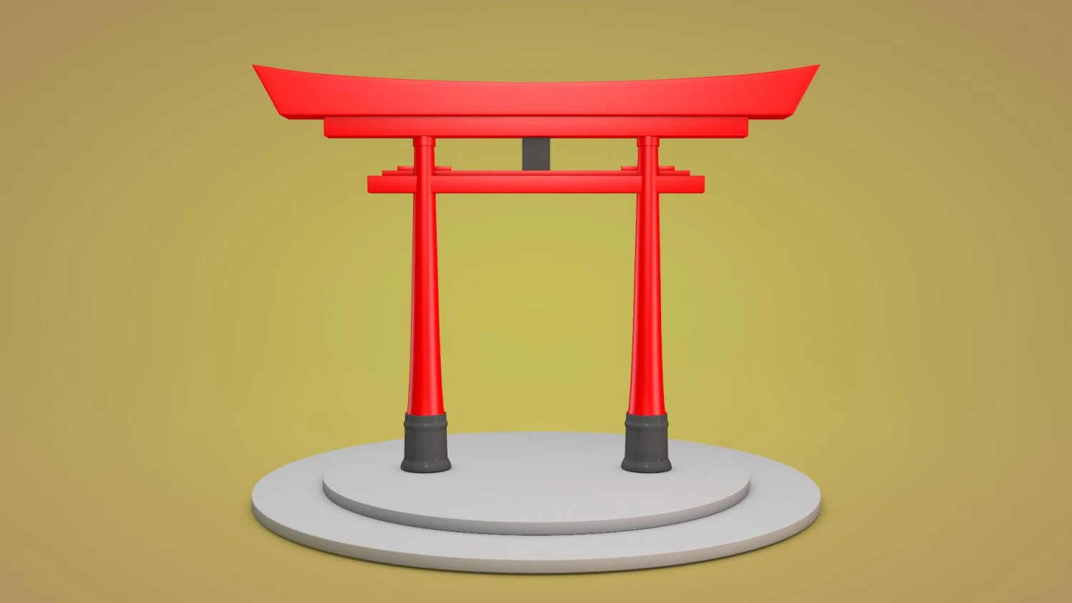 japanese torii gate 3D Model .c4d .max .obj .3ds .fbx .stl .blend