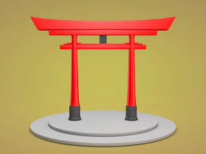 Japanse toriipoort 3D Model