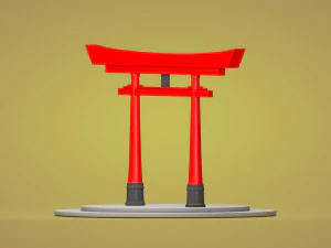 japanese torii gate 3D Model