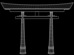 japanese torii gate 3D 模型