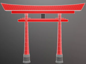 japanese torii gate 3D Model