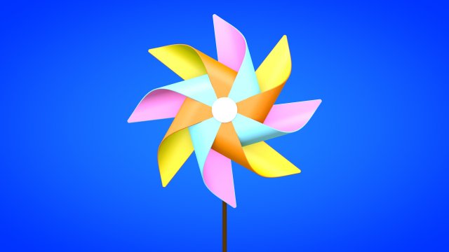 pinwheel 3D Модель .c4d .max .obj .3ds .fbx .stl .blend 