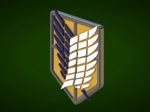attack on titan - wings of freedom logo 3D Model