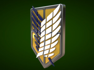 attack on titan - wings of freedom logo 3D Model