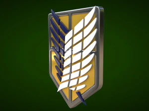 attack on titan - wings of freedom logo 3D Model