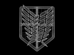 attack on titan - wings of freedom logo 3D Model