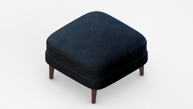 ottoman - fabric 3D Модель .c4d .max .obj .3ds .fbx .stl .blend 