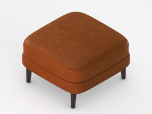 ottoman - leather 3D 模型