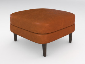 ottoman - leather 3D 模型