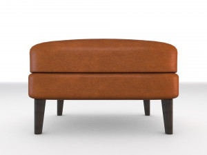 ottoman - leather 3D 模型