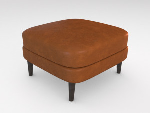 ottoman - leather 3D 模型