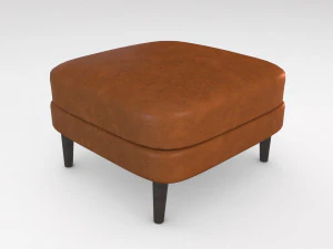 ottoman - leather 3D Model