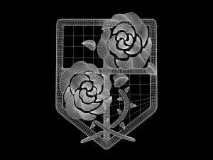 attack on titan - garrison - logo 3D Model
